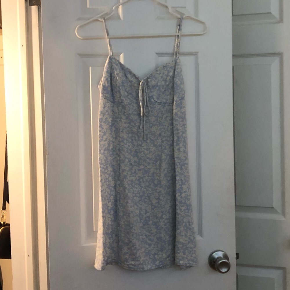 Blue dress with flowers